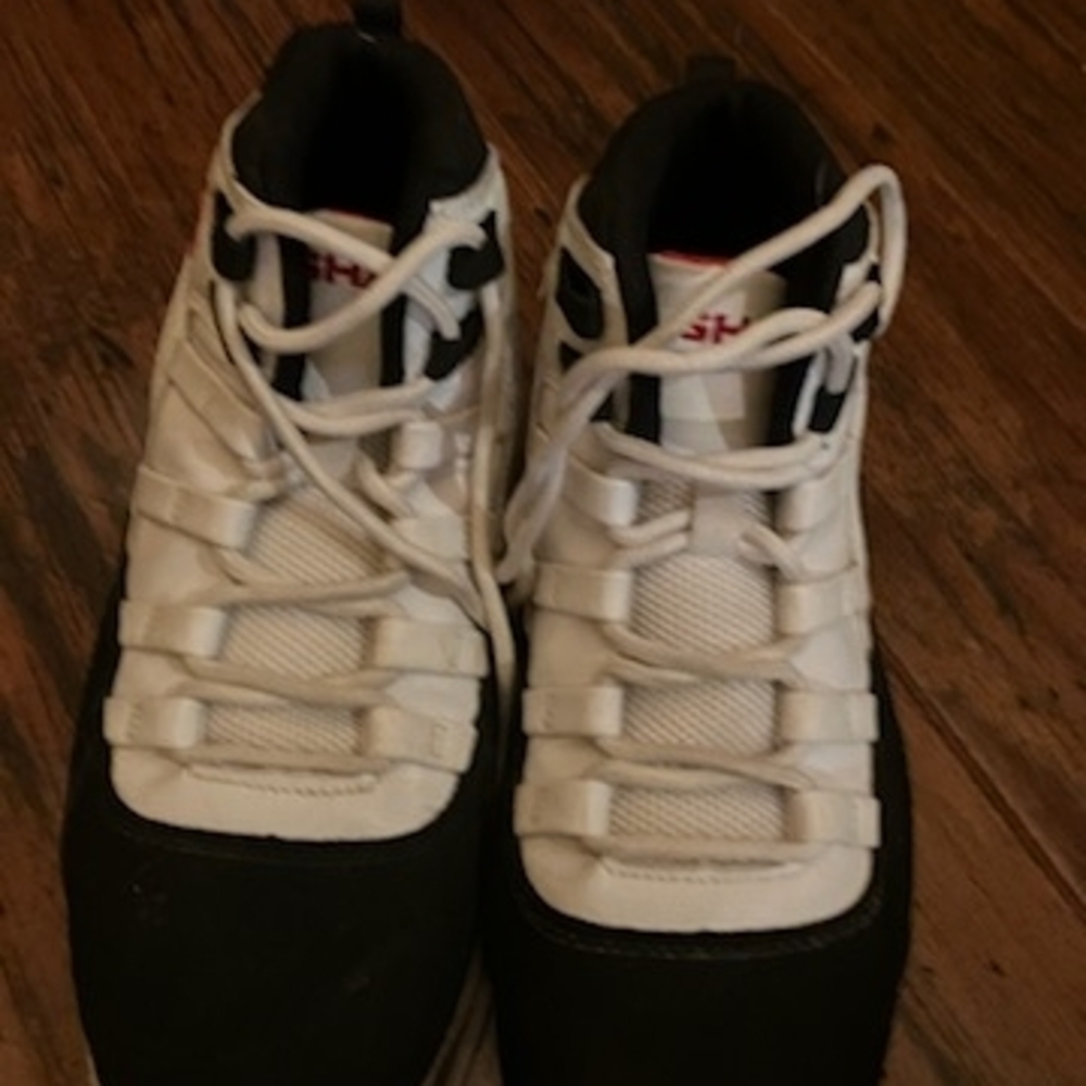 Nike White and Black High-Top Sneakers